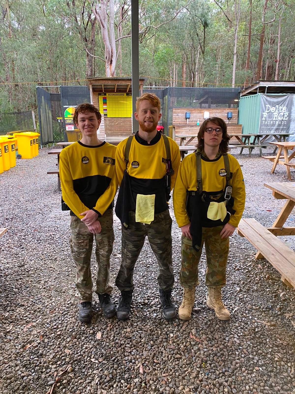 Three smiling Delta Force marshals in uniform